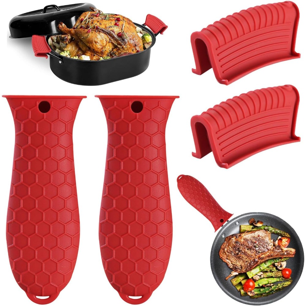 Cast Iron Skillet - أغطية مقابض الأواني المصنوعة من السيليكون