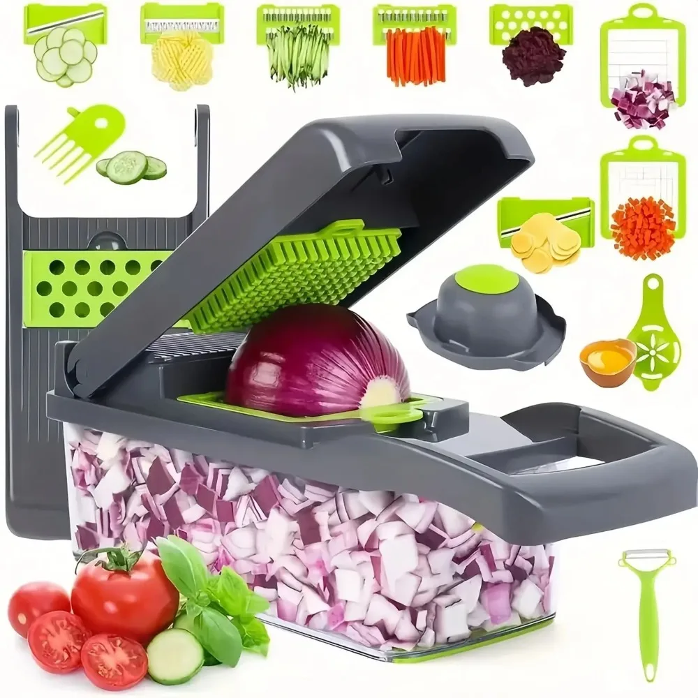 Kitchen Gadgets Hacks - متعددة الوظائف أداة تقطيع الخضروات مقبض