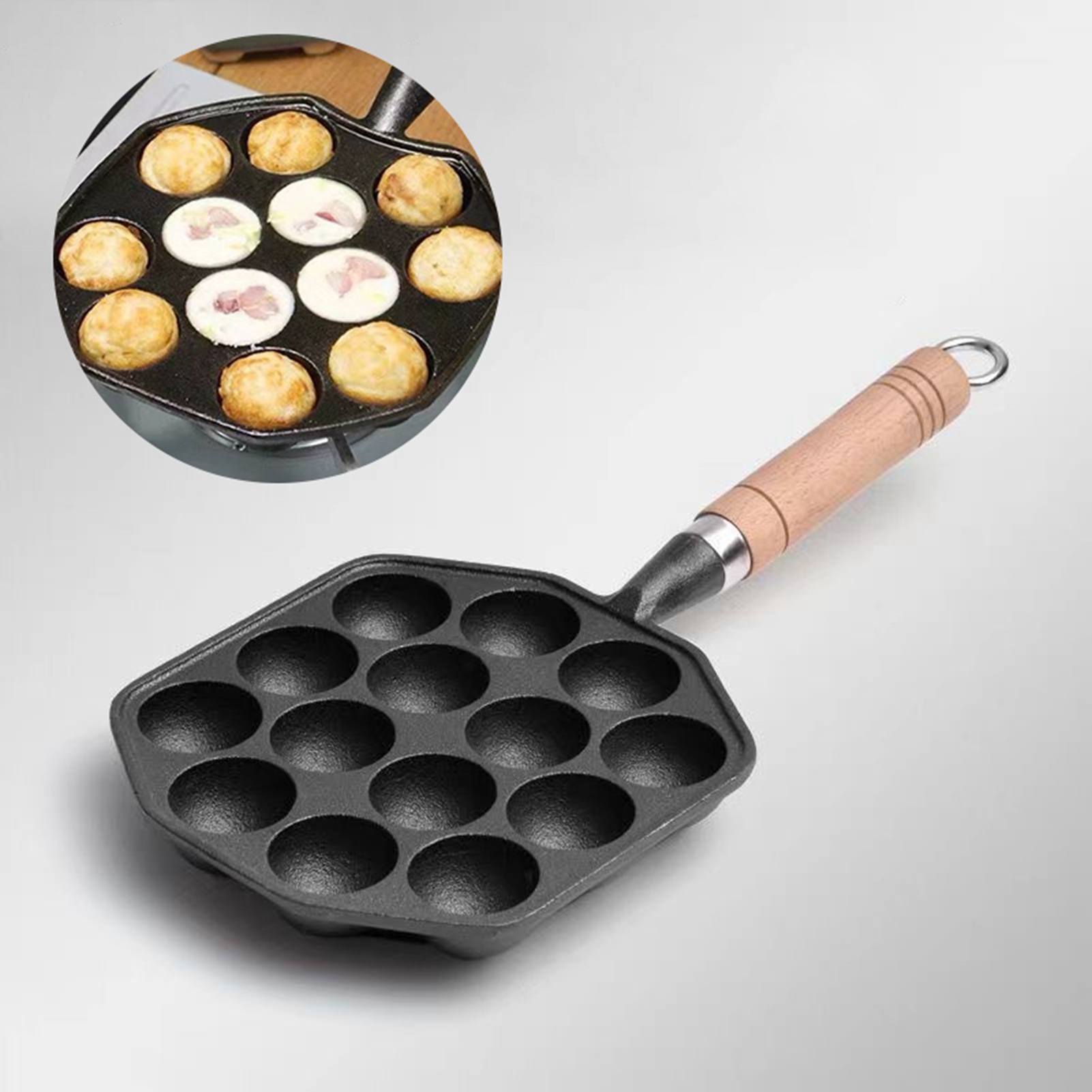 Cast Iron Skillet - مقلاة حديد مصبوبة غير لاصقة بمقبض