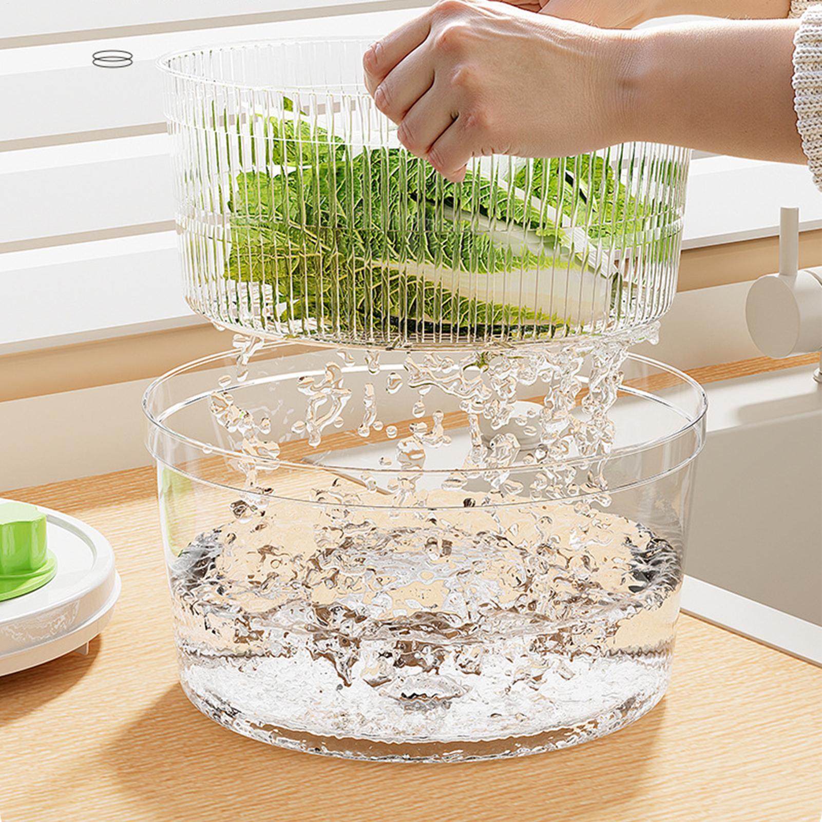 Salad Spinner - جهاز تجفيف السلطة اليدوي مع فتحة
