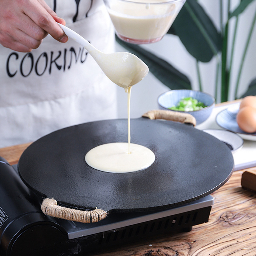 Cast Iron Skillet - 10.2/11/11.8/12.6/13.4 بوصة شواء الشواية طلاء مقلاة