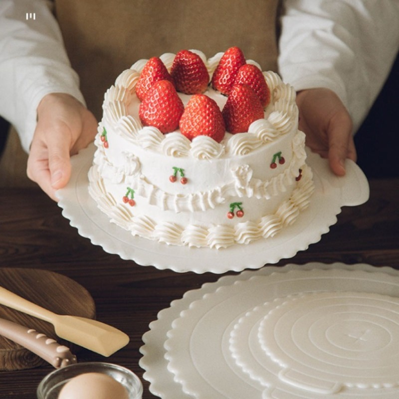 صينية كعكة مستديرة بلاستيكية ق - مراجعة Kitchen Gadgets Home Party وسعره