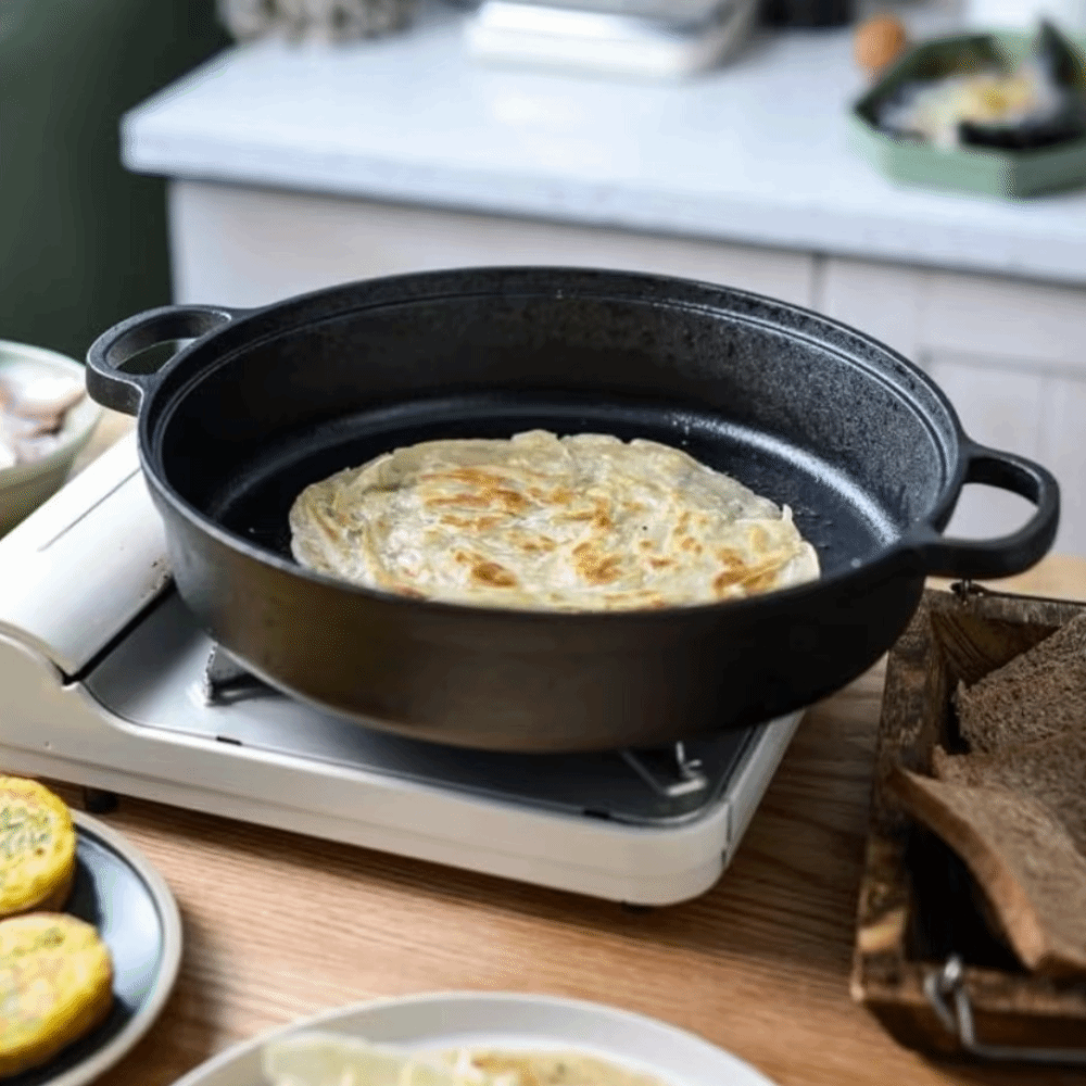 مقلاة ووك متينة غير لاصقة من ا - مراجعة Cast Iron Skillet وسعره