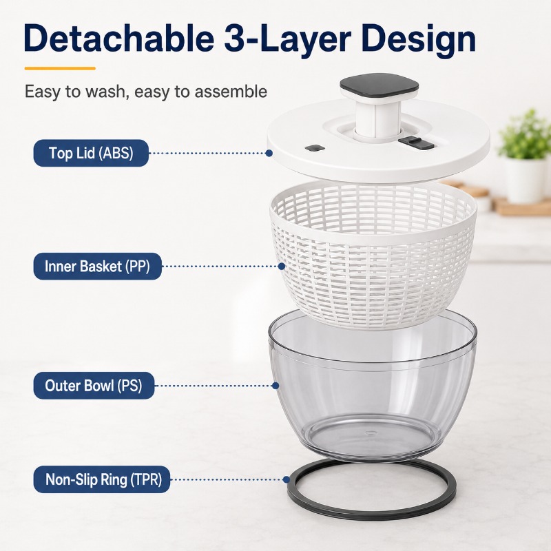 جهاز تجفيف الخضروات والفواكه س - مراجعة Salad Spinner وسعره