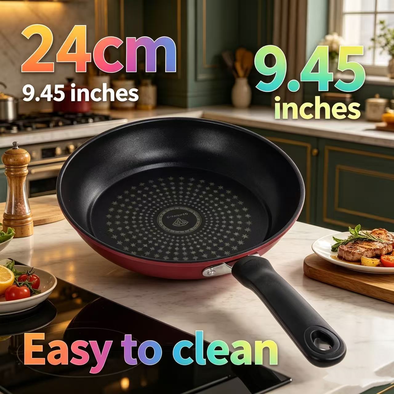 مقلاة جرانيت فاخرة غير لاصقة،  - مراجعة Cast Iron Skillet وسعره