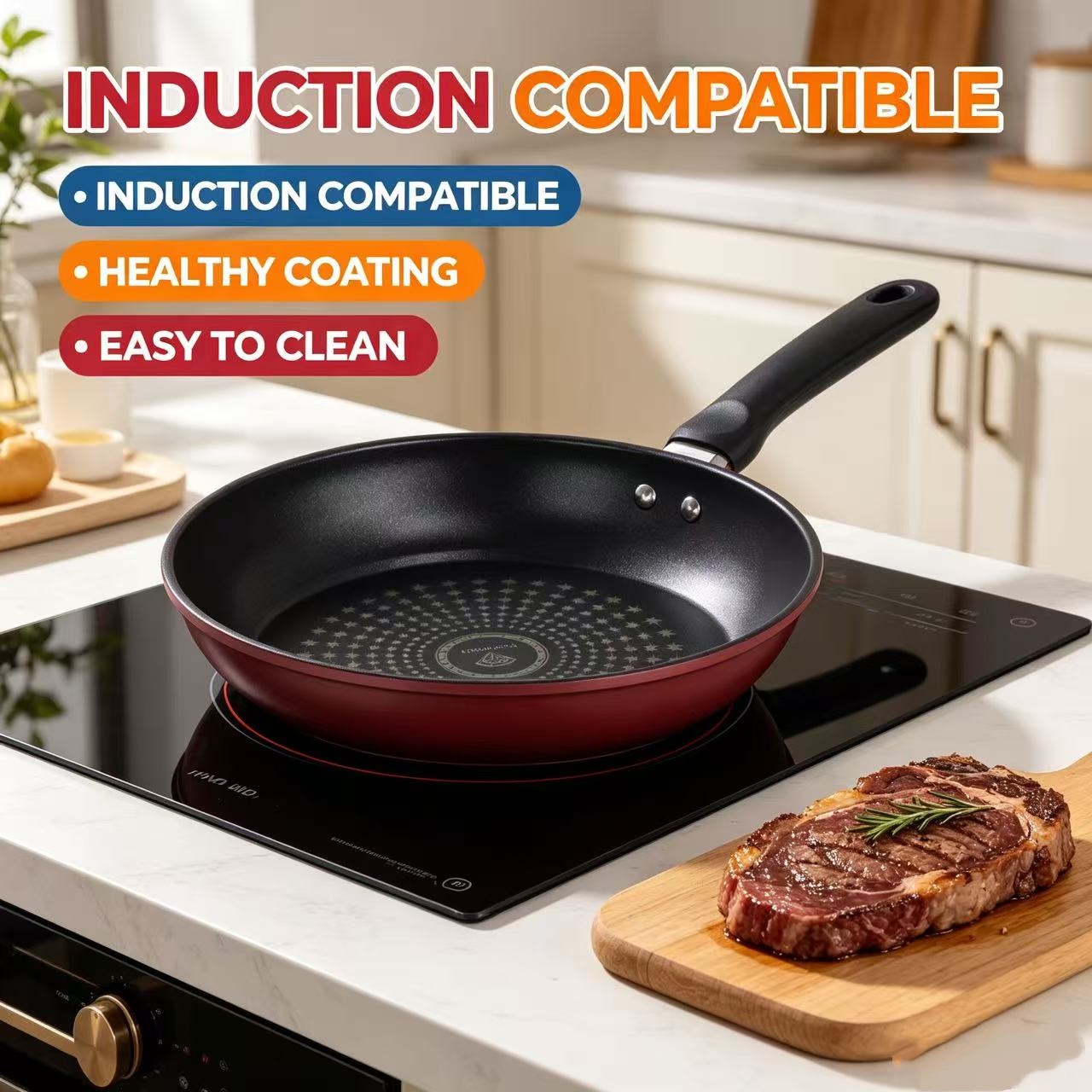 مقلاة جرانيت فاخرة غير لاصقة،  - مراجعة Cast Iron Skillet وسعره