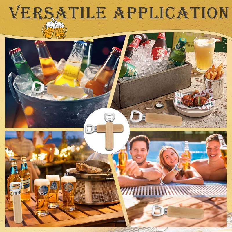 فتاحة زجاجات خشبية من الفولاذ  - مراجعة Kitchen Gadgets Home Party وسعره