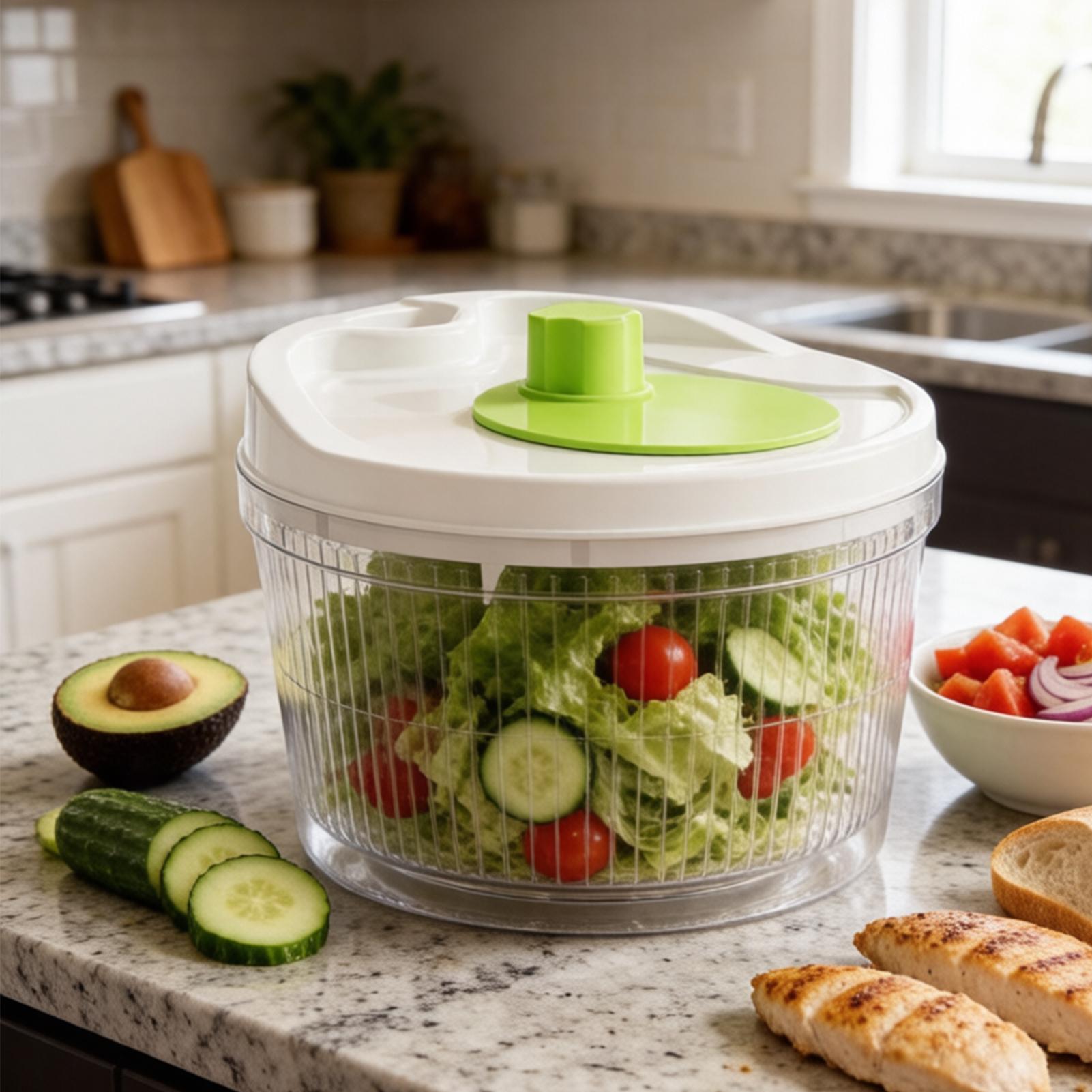 جهاز تجفيف السلطة اليدوي مع فت - مراجعة Salad Spinner وسعره