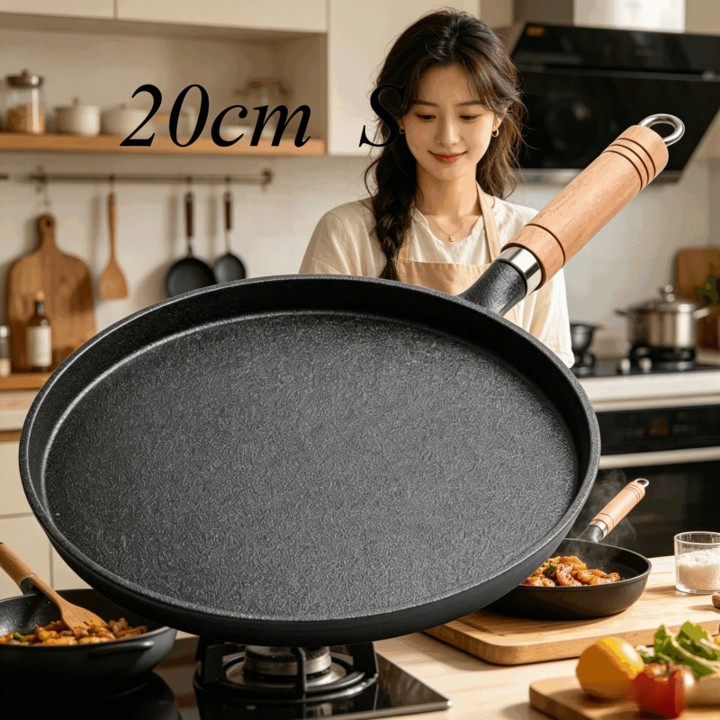 مقلاة حديدية مقاس 20 سم بمقبض  - مراجعة Cast Iron Skillet وسعره