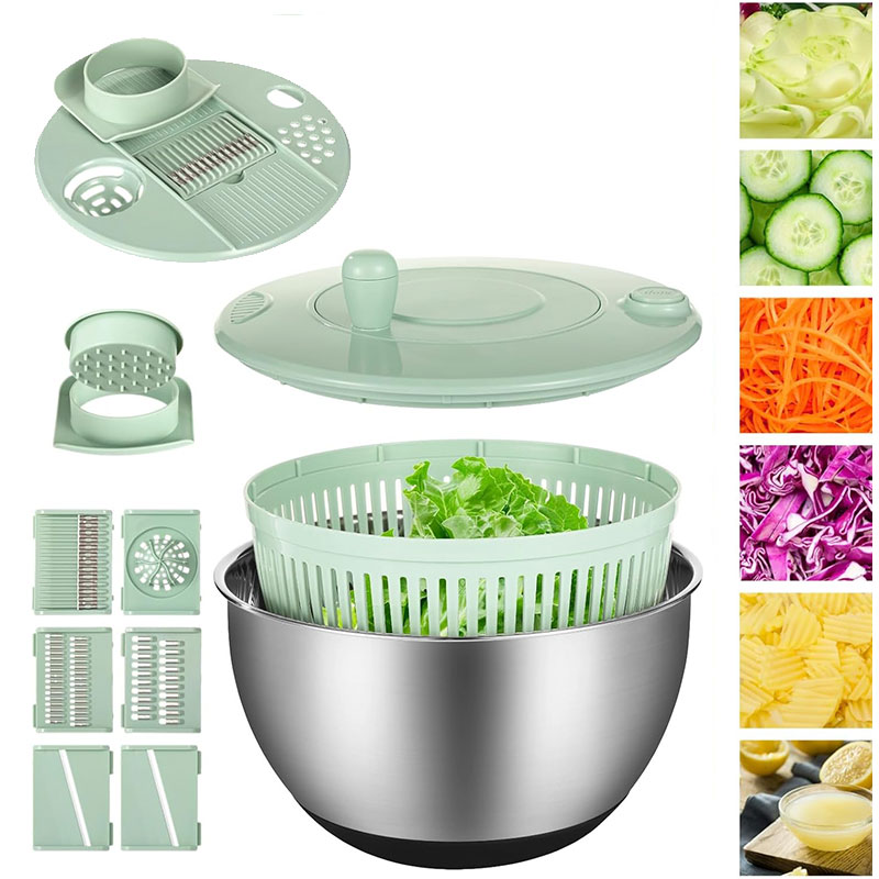 وعاء تدوير الخضروات من الستانل - مراجعة Salad Spinner وسعره